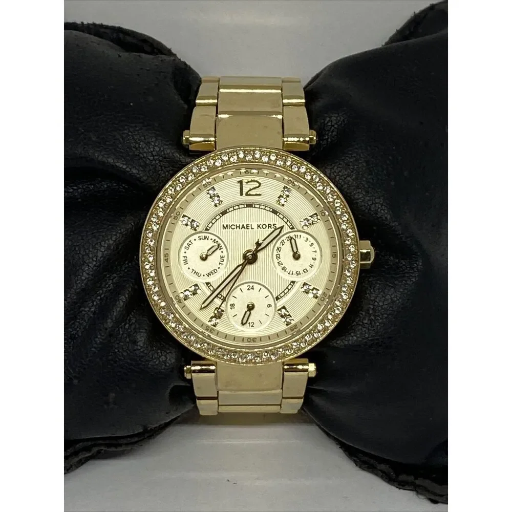 Michael Kors Parker MK6056 Women Stainless Steel Analog Dial Quartz Watch WO724 - Picture 3 of 12